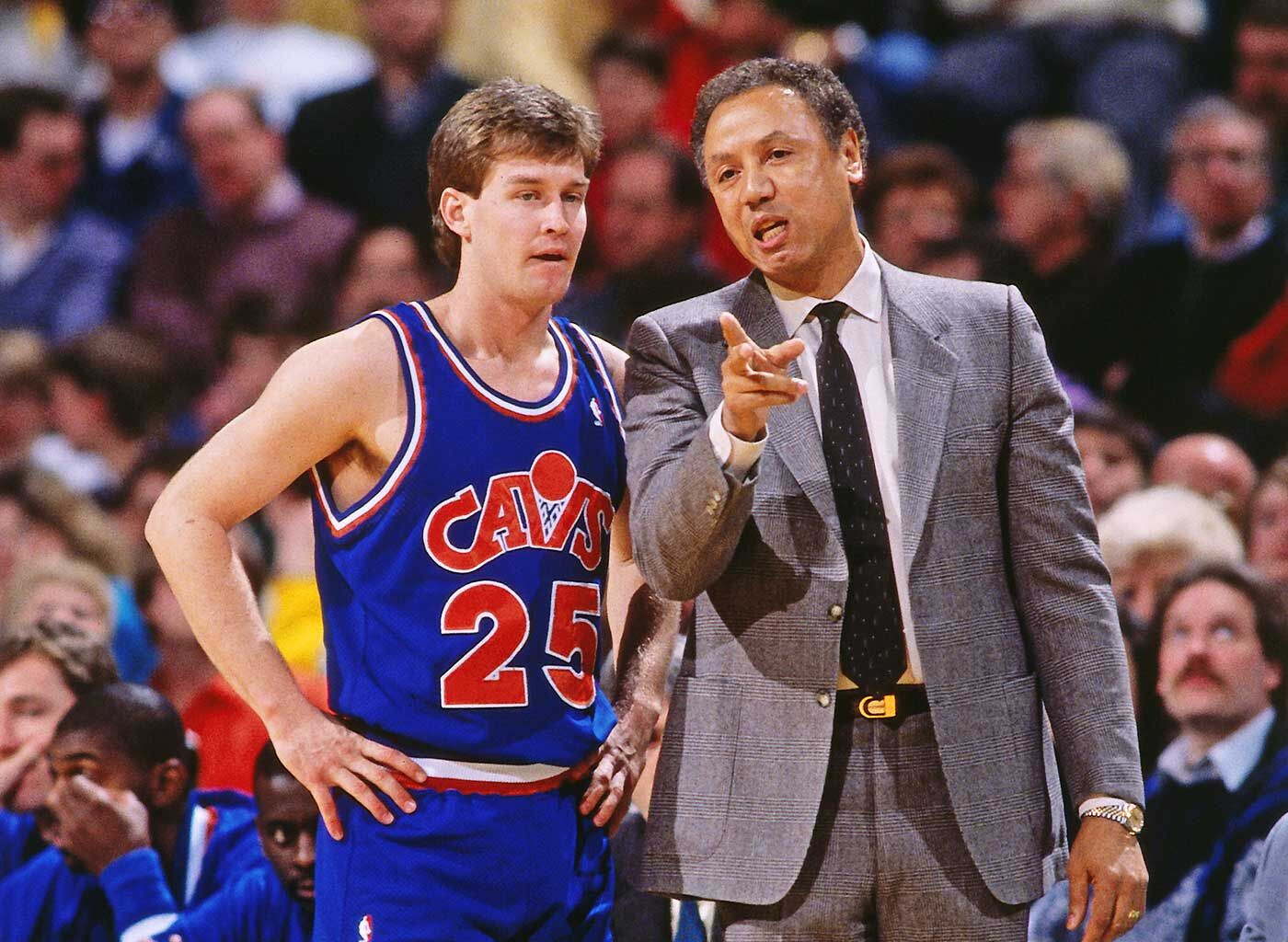 Lenny Wilkens with Cavaliers Guard Mark Price